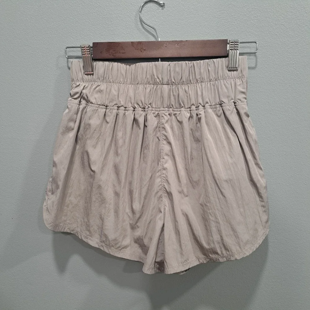 Yogalicious Womens‎ High Waisted Smocked Active Skort Taupe Gray Small RN144527